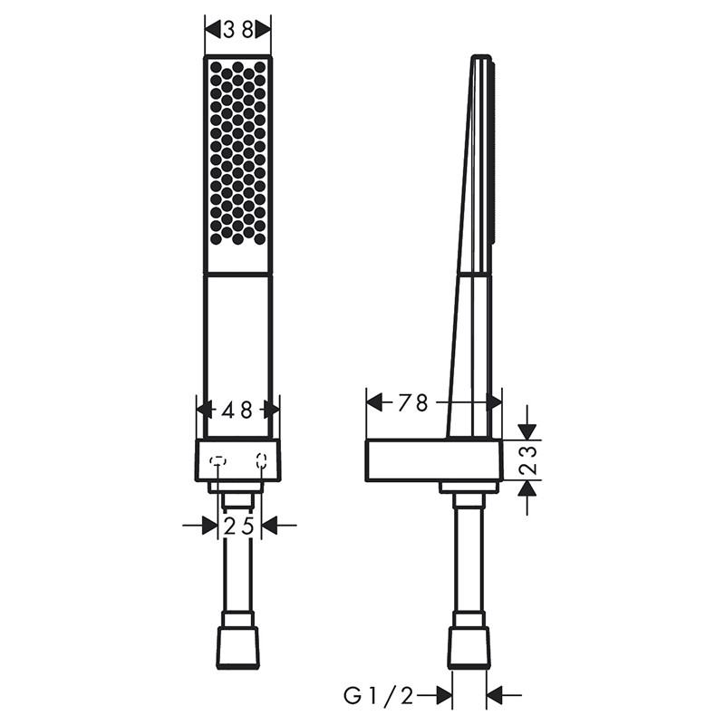 Set de duș, Hansgrohe, Rainfinity 100, cu pară, suport de pară și furtun 160 cm, crom - 1 | YEO