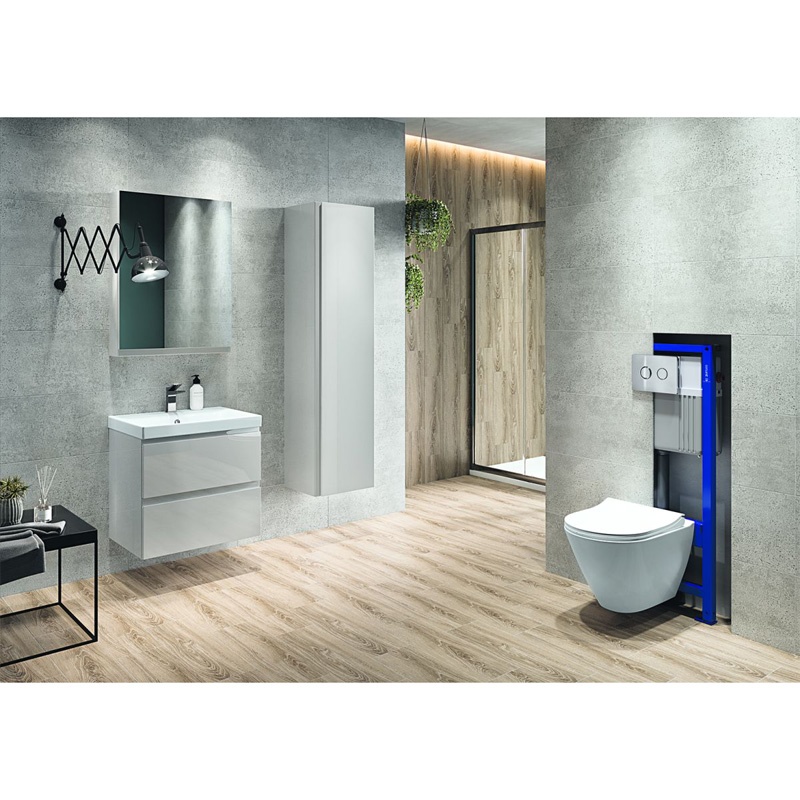 Set mobilier cu lavoar Cersanit, Moduo 60, montat, alb - 2 | YEO