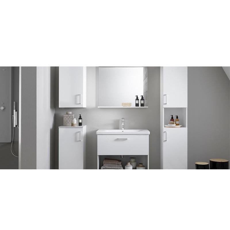 Set mobilier si lavoar Kolpasan, Evelin, 1 sertar, 65 cm, alb / white - 1 | YEO
