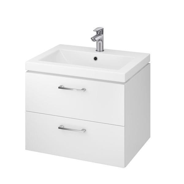 Set mobilier suspendat Cersanit, Lara, cu lavoar Como, 60 cm, alb
