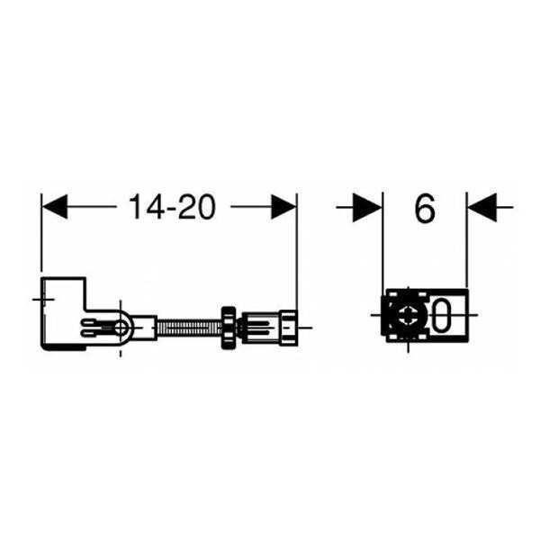Sistem reglabil de fixare Geberit, pe colt pentru rame Duofix - 1 | YEO
