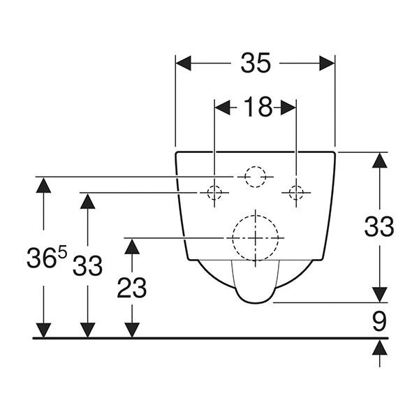 Vas WC suspendat Geberit, iCon Square, rimfree, alb - 3 | YEO
