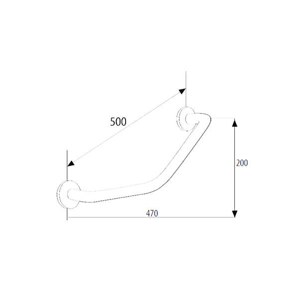 Bara de siguranta, Thermomat, unghi de 135 grade, alb - 1 | YEO