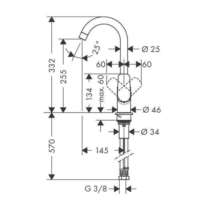 Baterie bucatrie Hansgrohe, Logis M31, 260, cu pipa pivotanta, crom - 2 | YEO