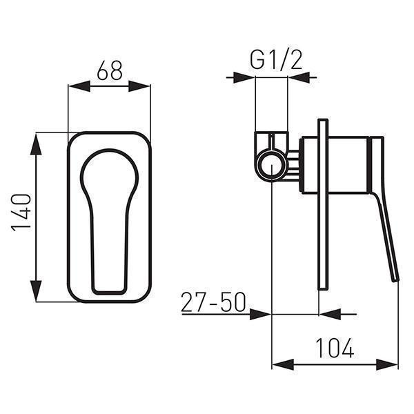 Baterie dus, Ferro, Stratos, incastrabila, crom - 1 | YEO