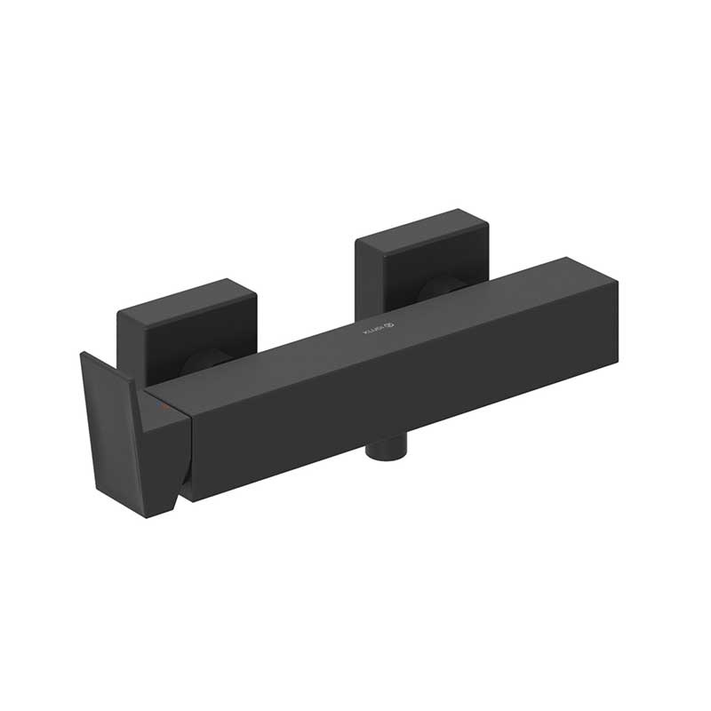 Baterie duș Kludi, Decus, monocomandă, negru mat