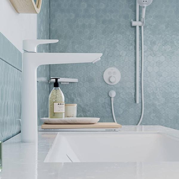 Baterie lavoar cu ventil, Hansgrohe, Talis E 240, alb mat - 2 | YEO