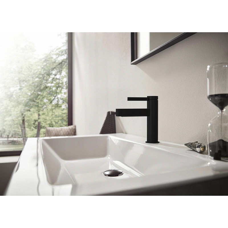 Baterie lavoar, Hansgrohe, Finoris 100, negru mat - 3 | YEO