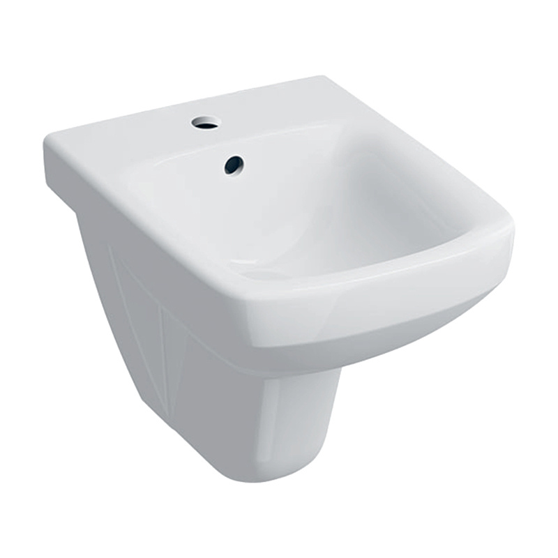 Bideu suspendat, Geberit, Selnova Square, compact, alb