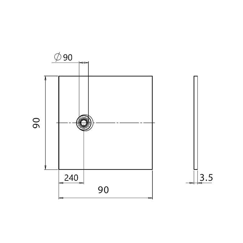 Cădiță de duș Kolpasan, Hopp, din Cast Marble, 90 x 90, manhattan - 3 | YEO