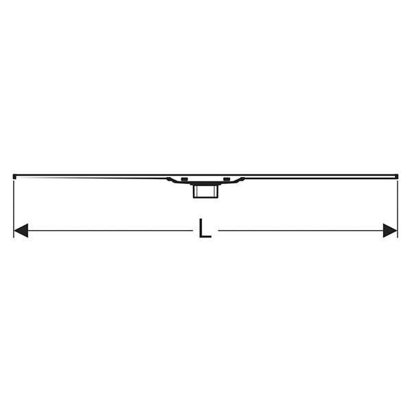 Capac pentru rigola dus Geberit, CleanLine 20, montaj in pardoseala, negru/periat, 30-90 cm - 3 | YEO
