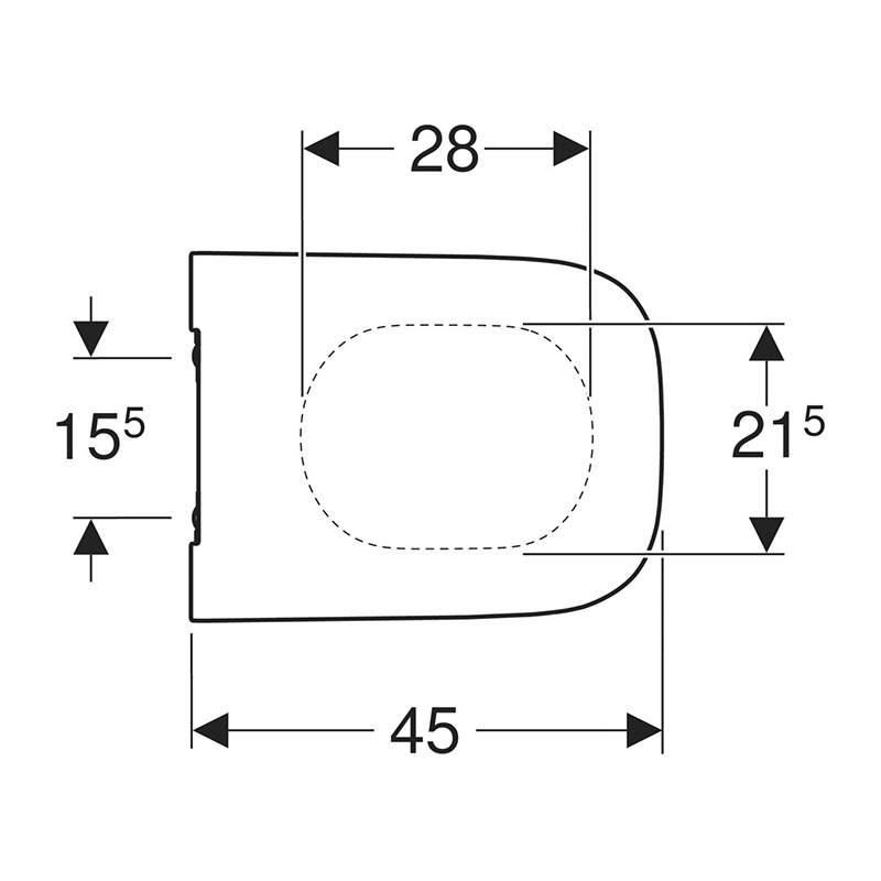 Capac WC, Geberit, Smyle Square, cu quick release și soft close, formă sandwich, alb, 500.688.01.1 - 3 | YEO