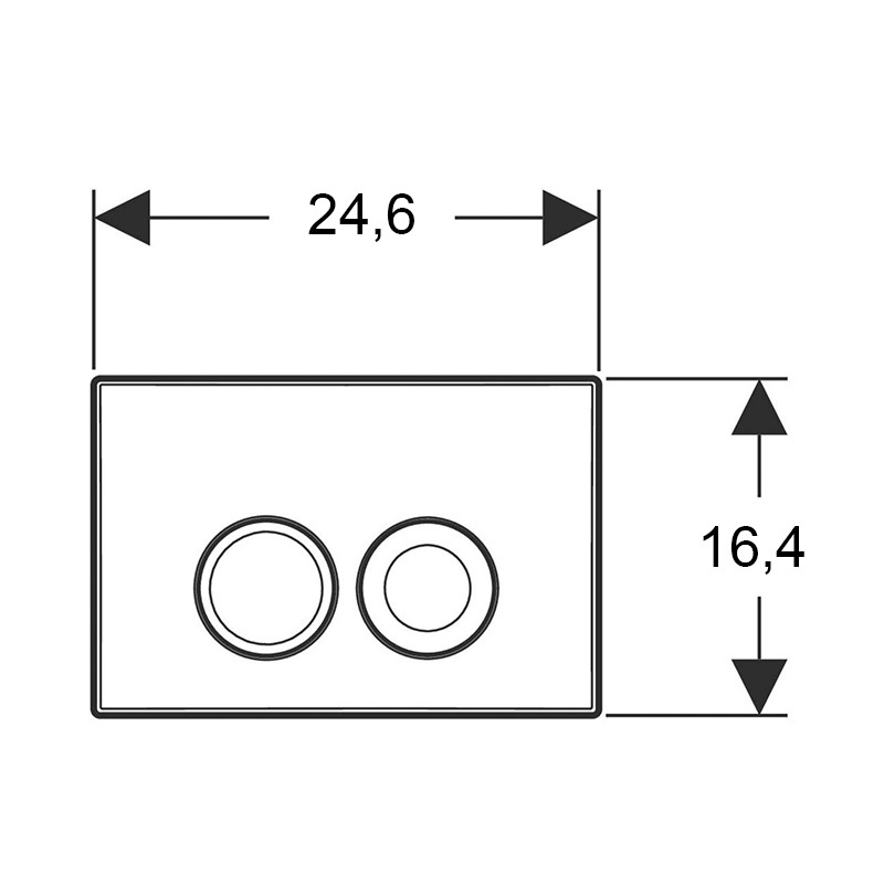 Clapetă de acționare dublă, Geberit, Delta25, alb - 2 | YEO