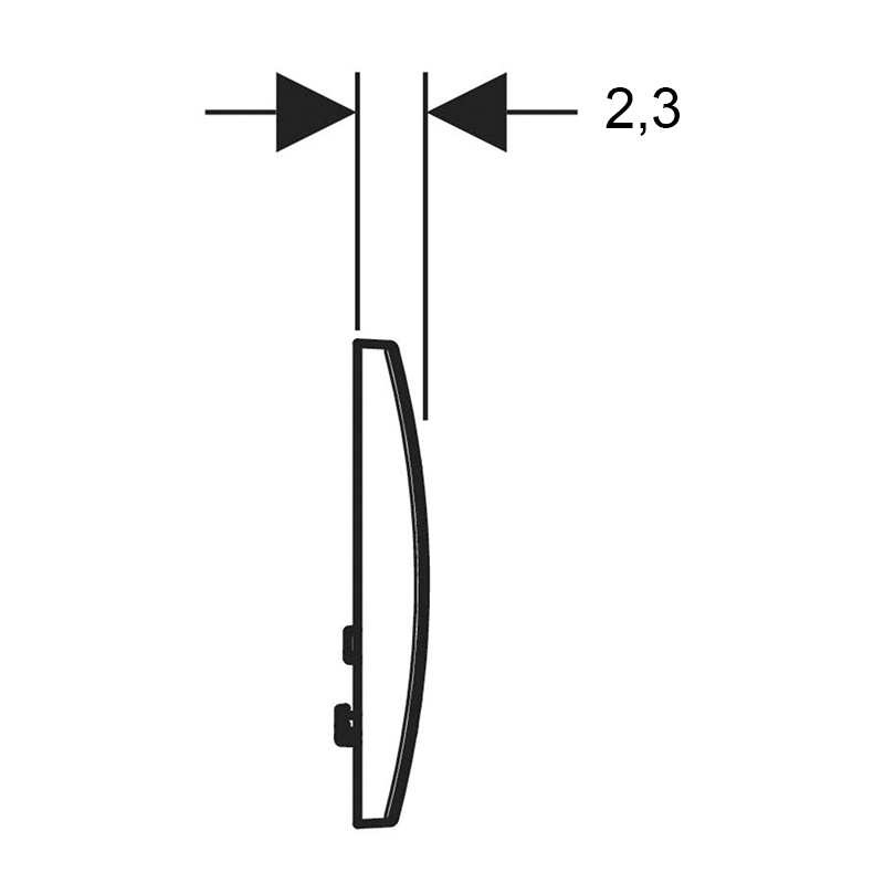Clapetă de acționare, Geberit, Delta01, alb - 2 | YEO