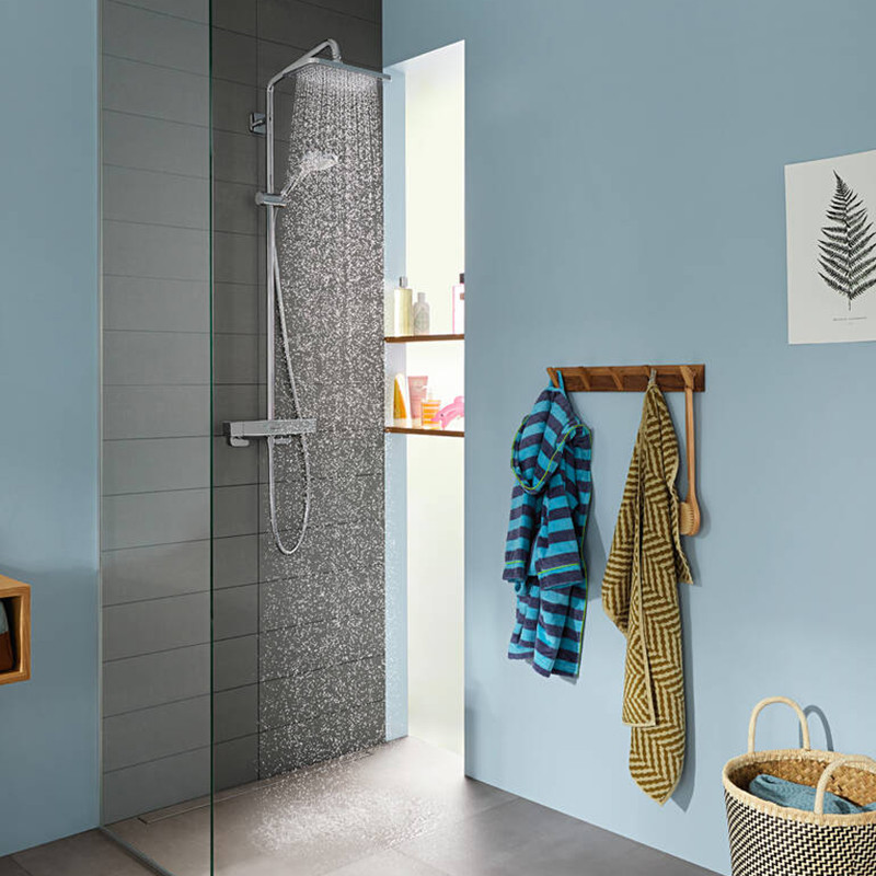 Coloana dus cu baterie si termostat Hansgrohe, Croma E 280, 1 jet, Ecostat E, crom - 2 | YEO