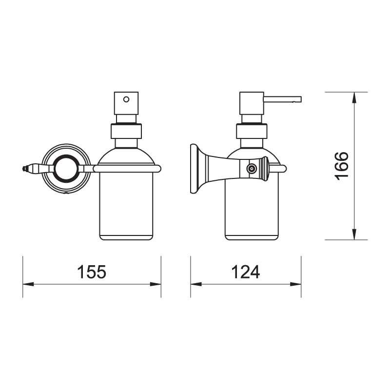 Dozator de sapun, Ferro, Antica, bronz antichizat - 1 | YEO