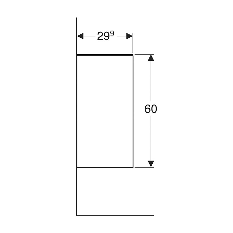 Dulap suspendat, Geberit, Smyle Square, 36 cm, alb lucios - 2 | YEO