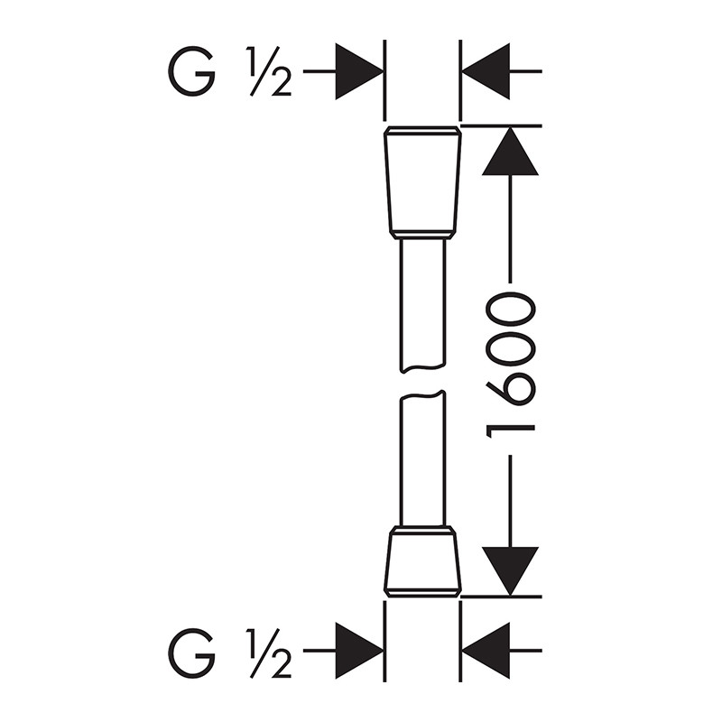 Furtun de duș, Hansgrohe, Isiflex, 160 cm, finisaj oțel inoxidabil, 28276800 - 1 | YEO
