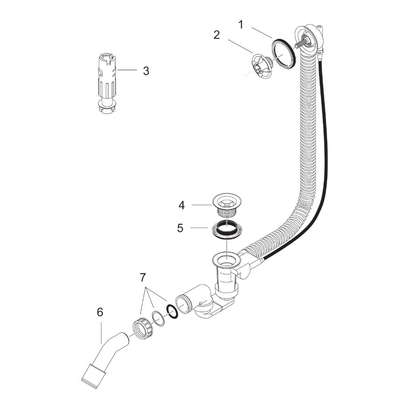 Instalatie de cada, Hansgrohe, Flexaplus, 78 cm, fara ornament - 1 | YEO