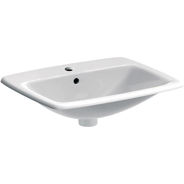 Lavoar incastrat, Geberit, Selnova Square, 55 cm, alb