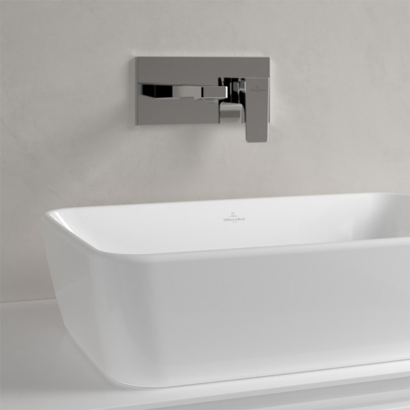 Lavoar pe blat, Villeroy & Boch, Architectura, dreptunghiular, 60 cm, cu preaplin, alb - 2 | YEO