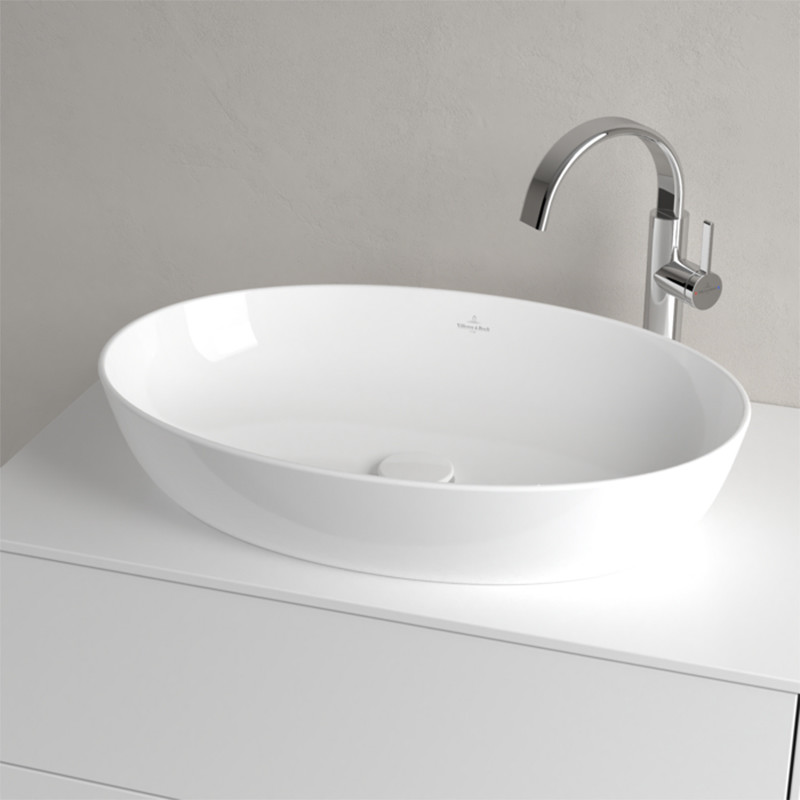 Lavoar pe blat, Villeroy & Boch, Artis, oval, 61 cm, CeramicPlus, alb alpin - 2 | YEO