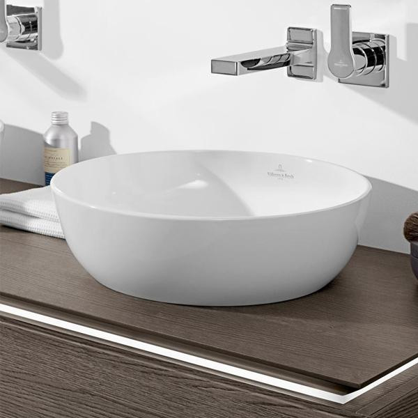 Lavoar pe blat Villeroy & Boch, Artis, rotund, 43 cm, alb alpin - 3 | YEO