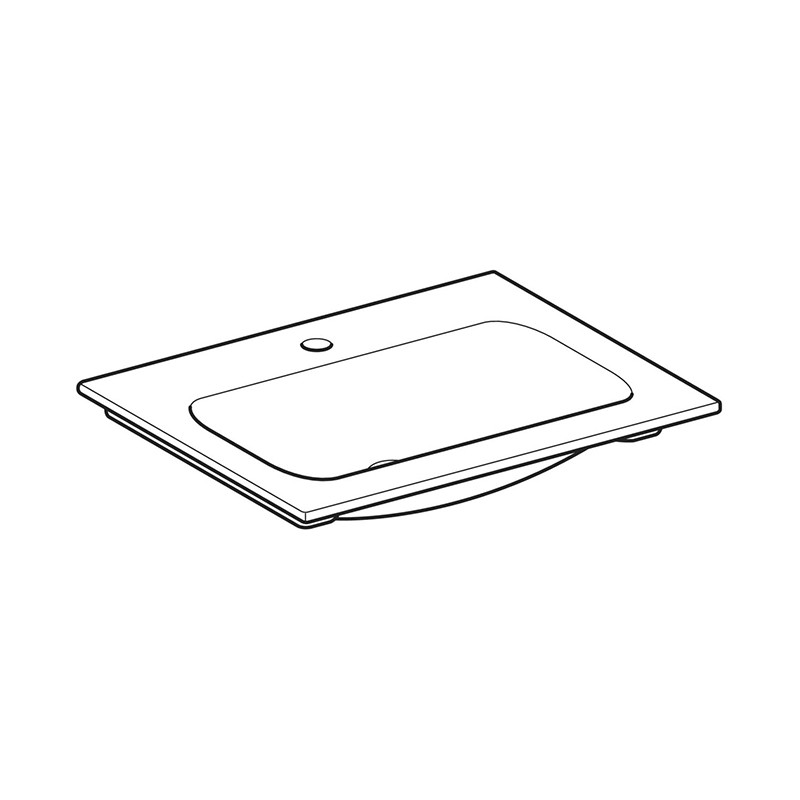 Lavoar pentru mobilier, Geberit, iCon, dreptunghiular, 60 cm, alb - 1 | YEO