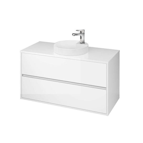 Mobilier suspendat Cersanit, Crea, pentru lavoarele pe blat, 100 cm, alb - 1 | YEO
