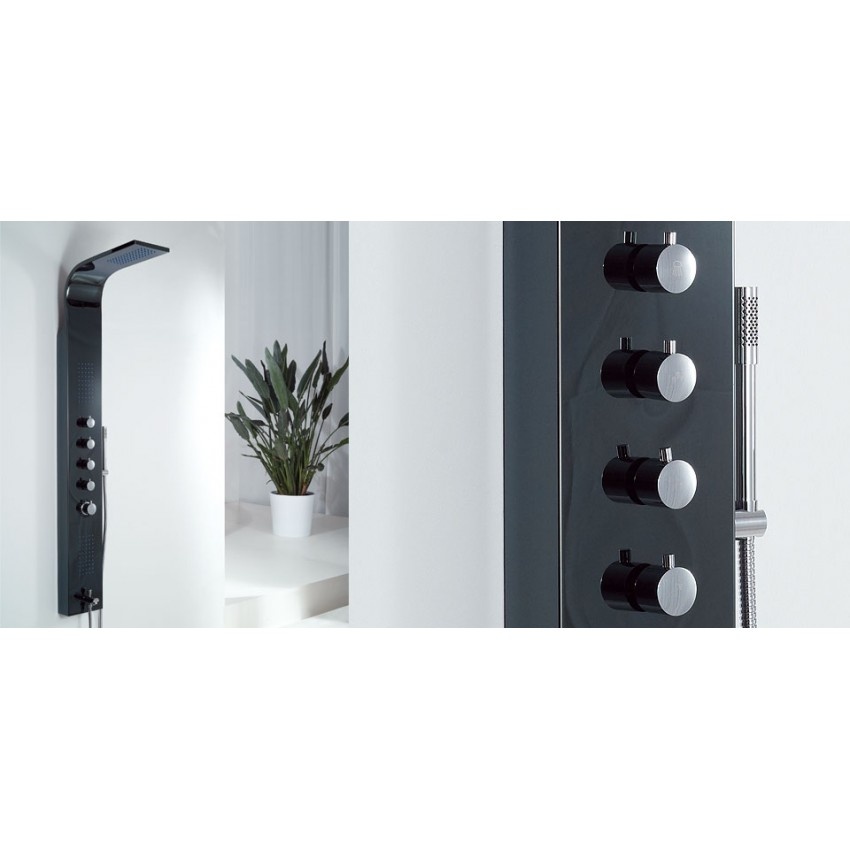 Panel dus Wellis, Mariner, cu hidromasaj și termostat, negru, WZ00102 - 1 | YEO