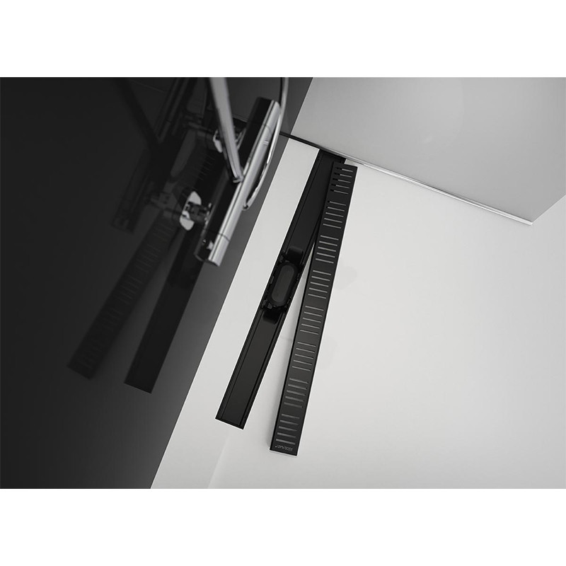 Rigola pentru dus, Alcadrain, Simple, 95 cm, negru mat - 2 | YEO