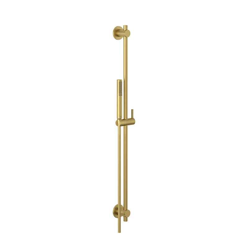 Set duș Kludi, Nova Fonte, cu bară 90 cm, pară și furtun, auriu periat