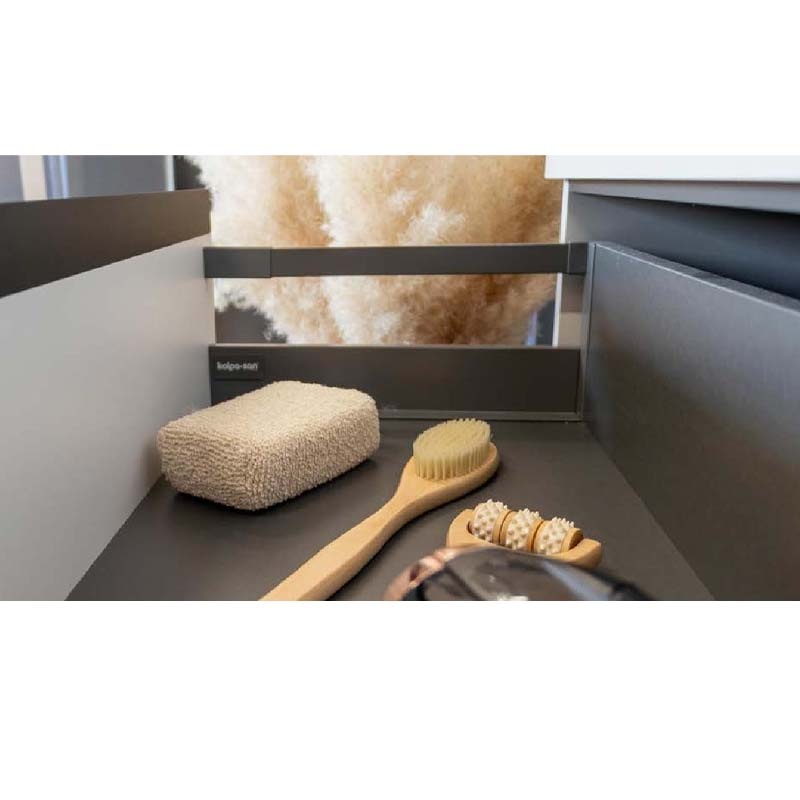 Set mobilier stativ cu lavoar Kolpasan, Harmony 70 cm, 3 sertare, dark oak - 3 | YEO