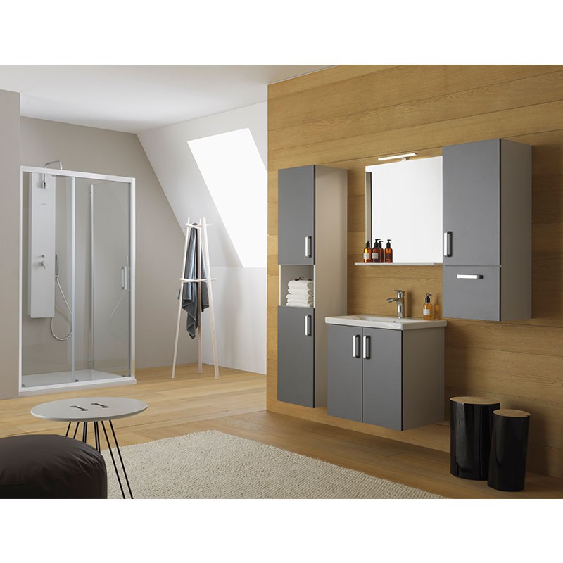 Set mobilier suspendat și lavoar, Kolpasan, Evelin, 65 cm, gri/antracit - 3 | YEO