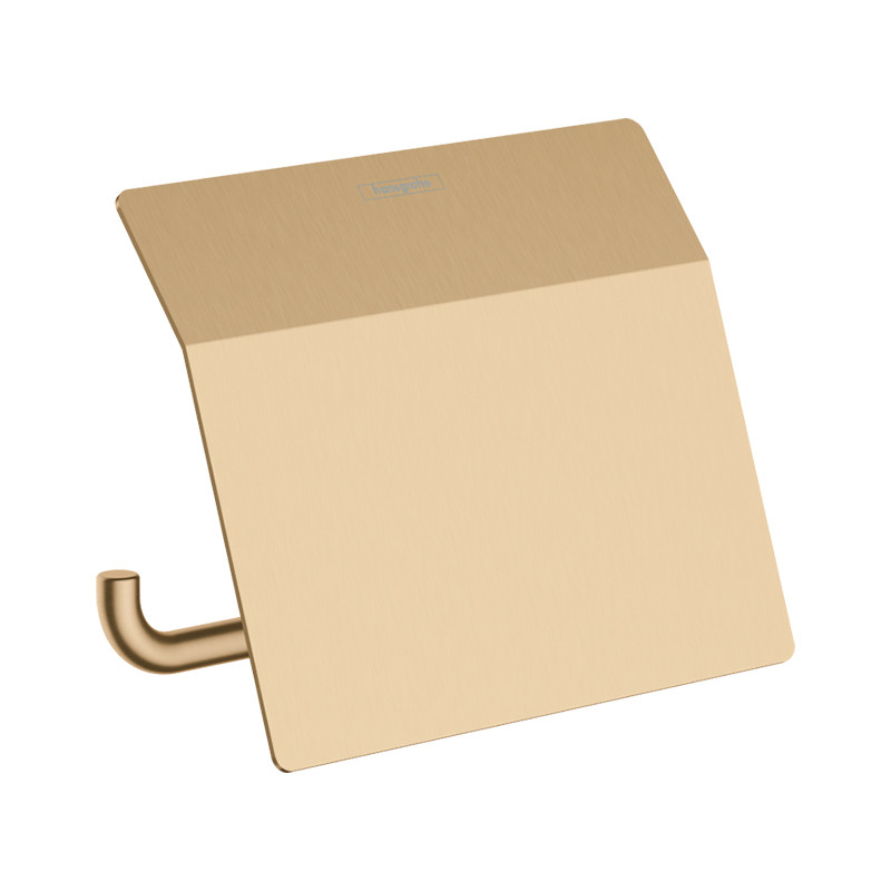 Suport hartie igienica, Hansgrohe, AddStoris, cu aparatoare, bronz periat