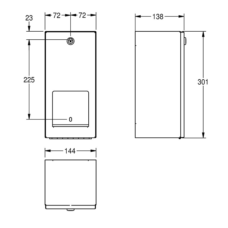 Suport pentru 2 role de hârtie igienică, KWC, Rodan, cu sistem de blocare, inox - 1 | YEO