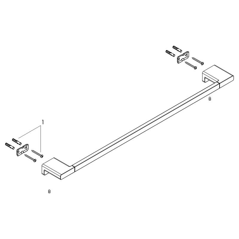 Suport prosop, Hansgrohe, AddStoris, auriu - 2 | YEO
