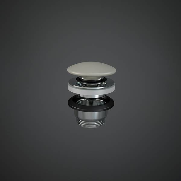 Ventil click clack Rak, Duo, cu capac ceramic, gri mat