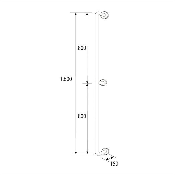 Bara de siguranta verticala, Thermomat, 160 cm, alb - 1 | YEO