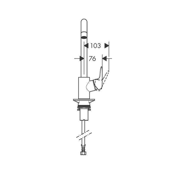 Baterie bucatrie Hansgrohe, Logis M31, 260, cu pipa pivotanta, crom - 3 | YEO