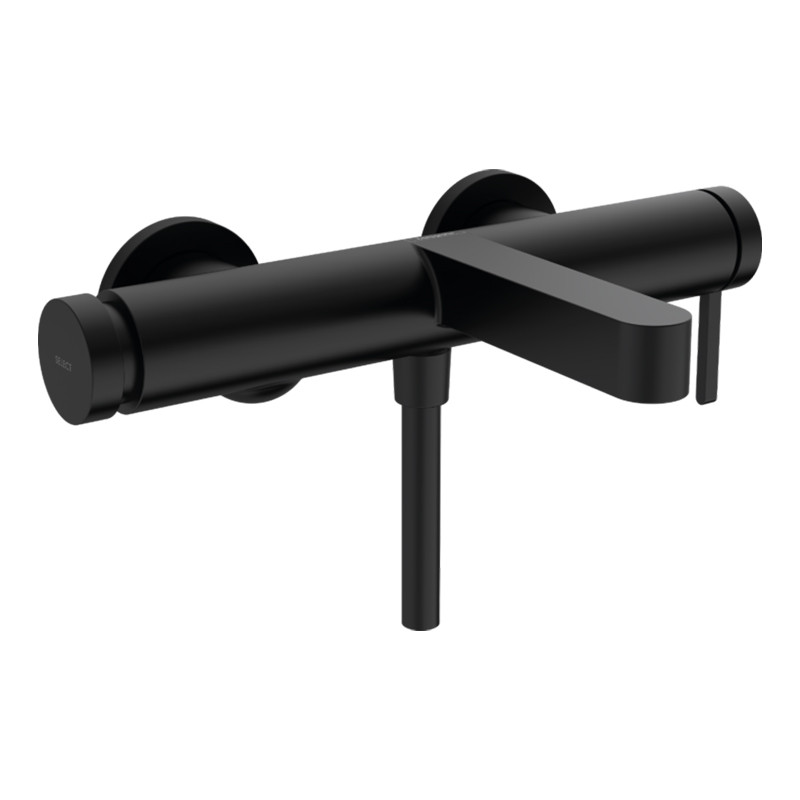 Baterie cada - dus, Hansgrohe, Finoris, montaj aparent, negru mat