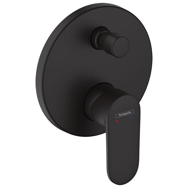 Baterie cada - dus, Hansgrohe, Vernis Blend, parte aparenta, negru mat