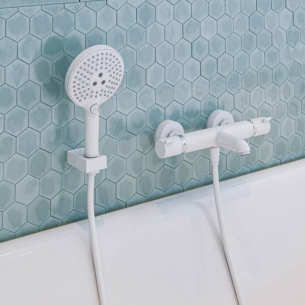 Baterie cada - dus termostatata, Hansgrohe, Ecostat Comfort, alb mat - 1 | YEO