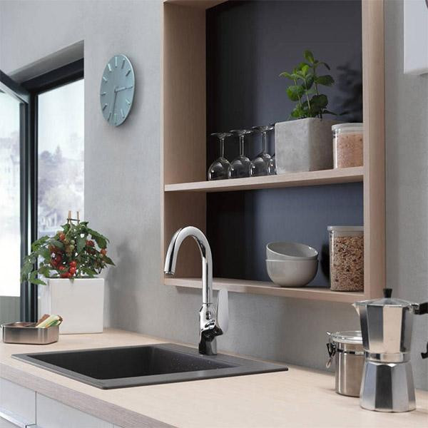 Baterie de bucatarie monocomanda, Hansgrohe, Focus, M42 220, crom - 1 | YEO