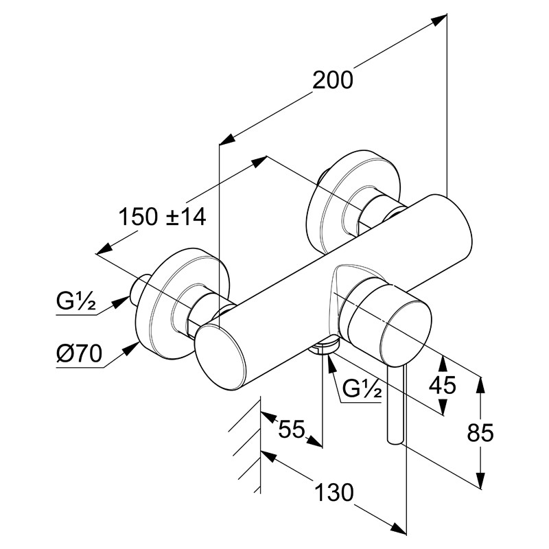 Baterie de duș, Kludi, Bozz, alb mat, 388315376 - 1 | YEO
