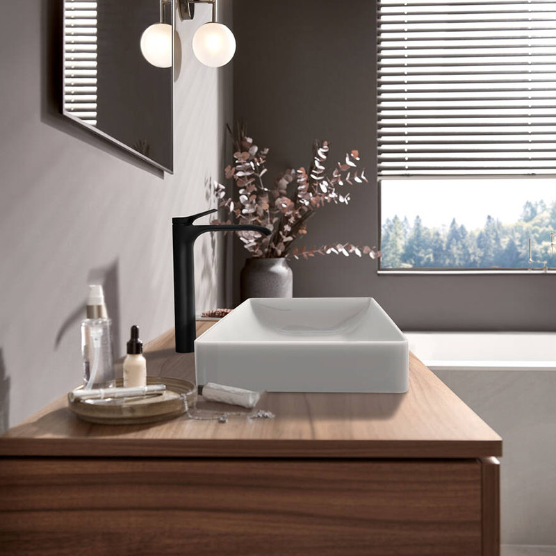 Baterie inalta de lavoar, Hansgrohe, Vivenis 250, negru mat - 2 | YEO