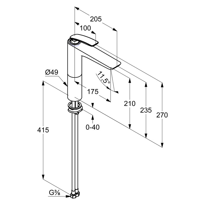 Baterie înaltă lavoar, Kludi, Balance, alb-crom - 1 | YEO