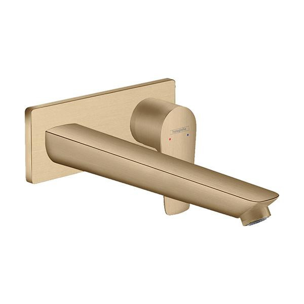 Baterie lavoar Hansgrohe, Talis E, montaj pe perete, 22.5 cm, bronz periat