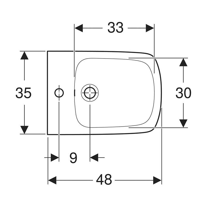 Bideu suspendat, Geberit, Selnova Square, compact, alb - 1 | YEO