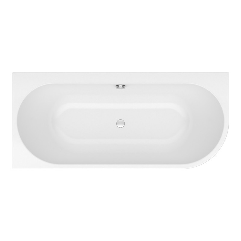 Cada asimetrica, Kolpasan, Dream-SP-D, cu montaj pe dreapta, 180 x 80 cm, alb - 1 | YEO